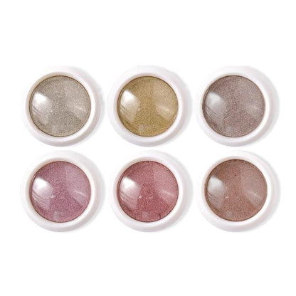 6 Colour Nail Mirror Effect Powder High Pigment Glitter Nail Art Dust Manicure A-1