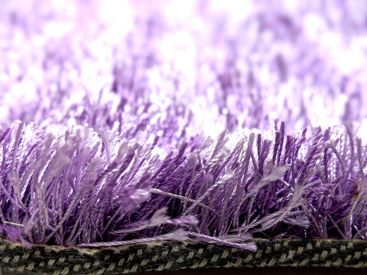 DaDa Bedding Shaggy Soft Door Mat Carpet Rug - 20" x 32" Striped Shiny Purple Lavender-3