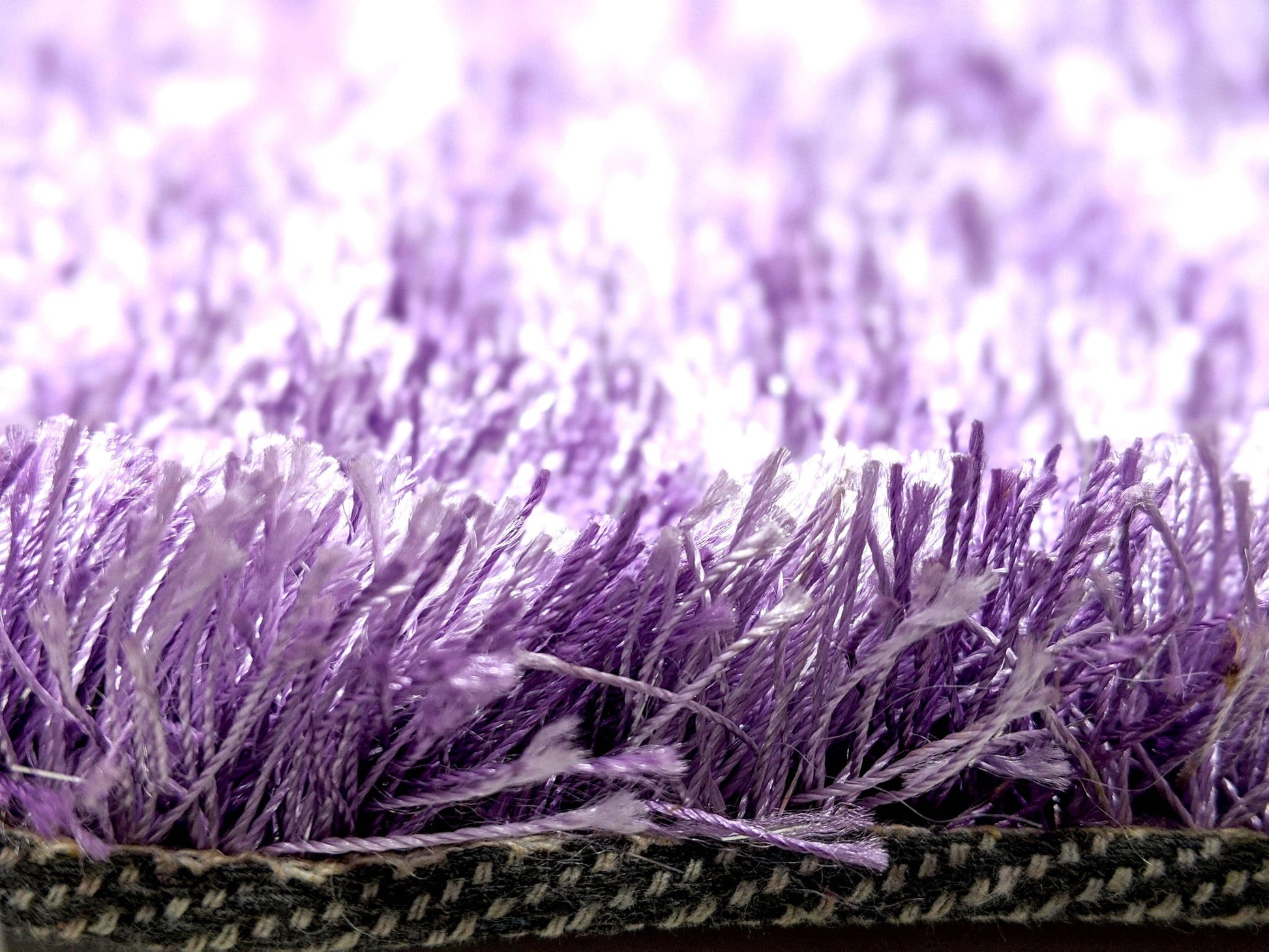 DaDa Bedding Shaggy Soft Door Mat Carpet Rug - 20" x 32" Striped Shiny Purple Lavender-3