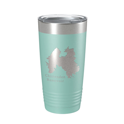 Chittenden Reservoir Tumbler Lake Map Travel Mug Insulated Laser Engraved Coffee Cup Vermont 20 oz-12