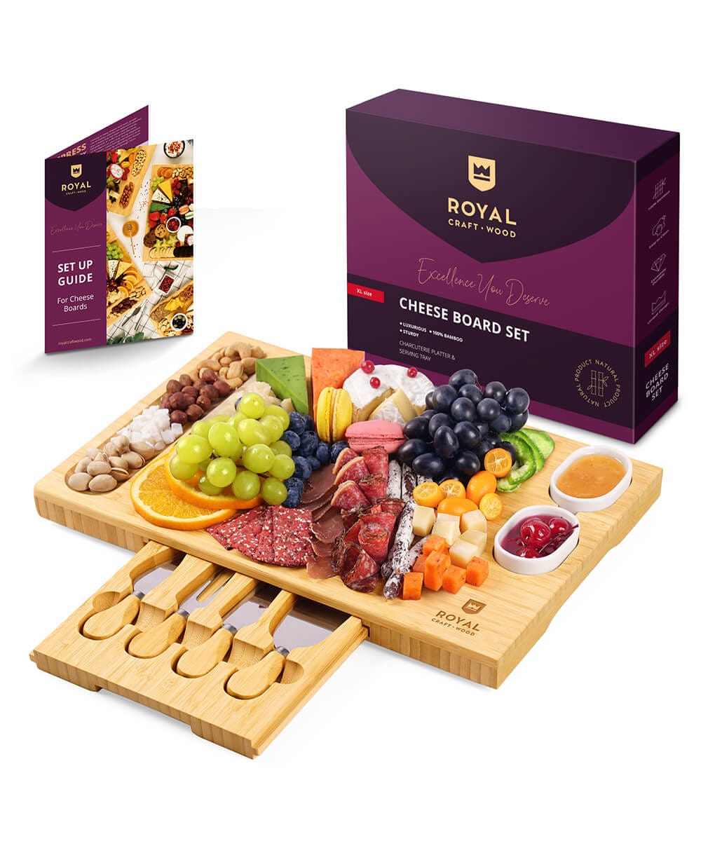 Cheese Board Set with Knives, 16.5“ x 11”-5