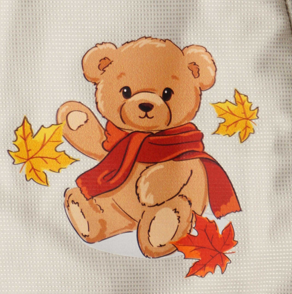 Bébi téli vízlepergetős bundazsák, overál - Maci mintával-1