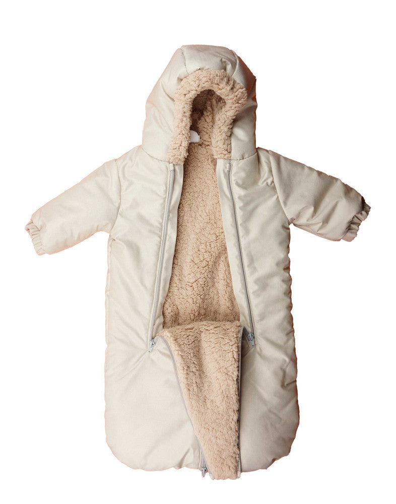 Bébi téli vízlepergetős bundazsák, overál - Maci mintával-3