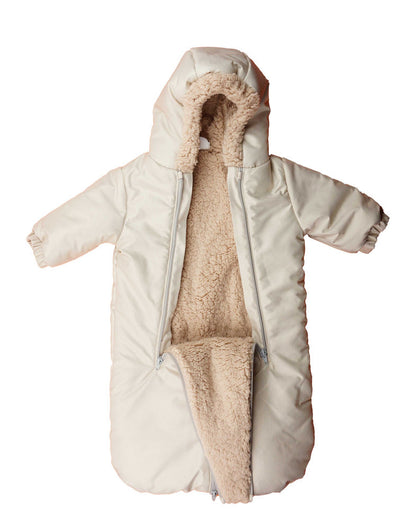 Bébi téli vízlepergetős bundazsák, overál - Maci mintával-3