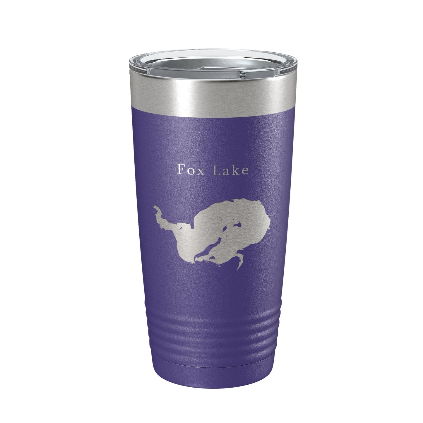 Fox Lake Map Tumbler Travel Mug Insulated Laser Engraved Coffee Cup Wisconsin 20 oz-15