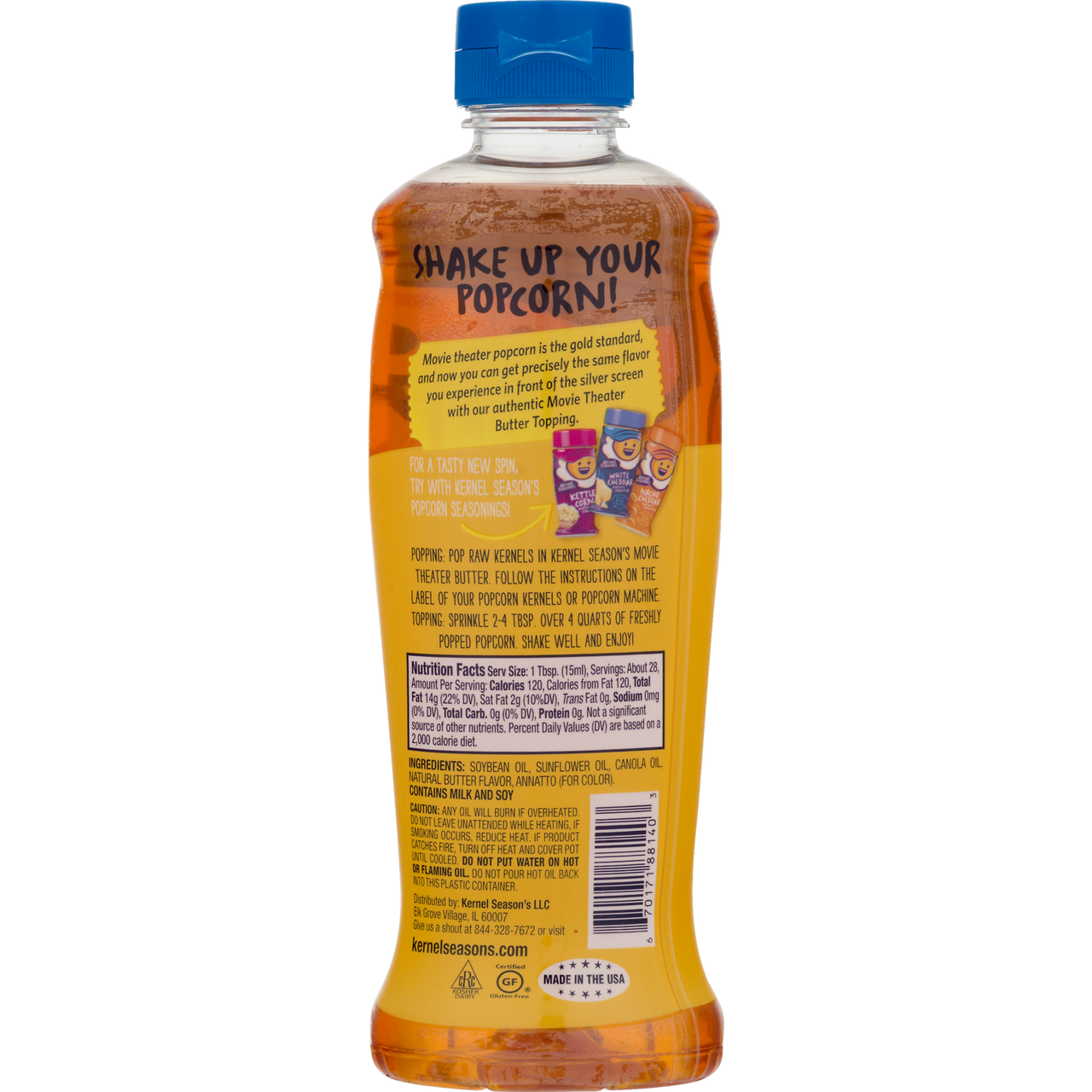 Kernel Season's Butter Flavor Popping & Topping Oil (6x13.75 OZ)-7