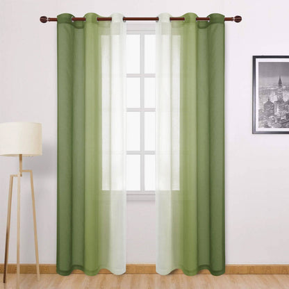 DWCN Ombre Sheer Curtains, Set of 2 Panels-8