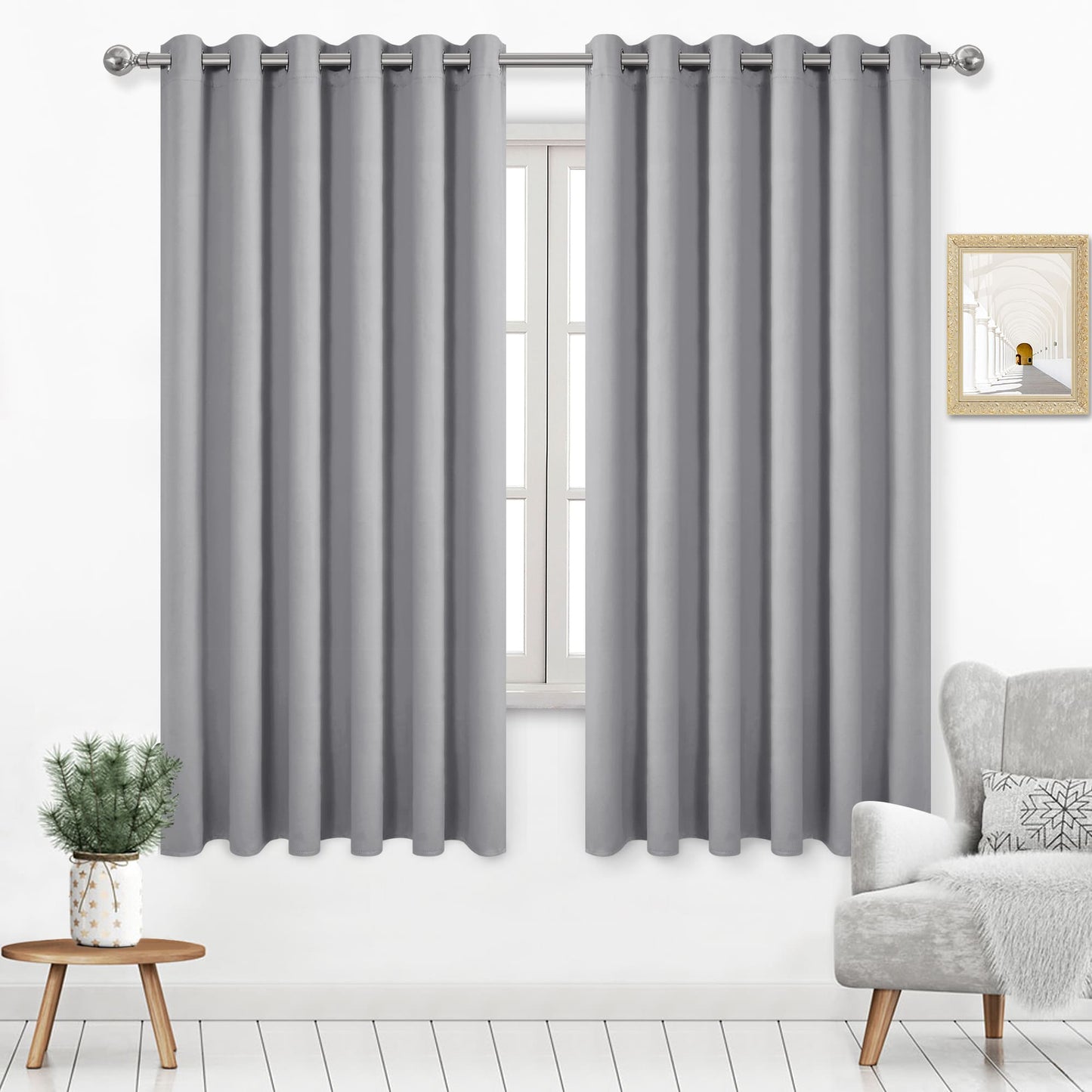DWCN Grommet Blackout Curtains, Set of 2 Panels-8