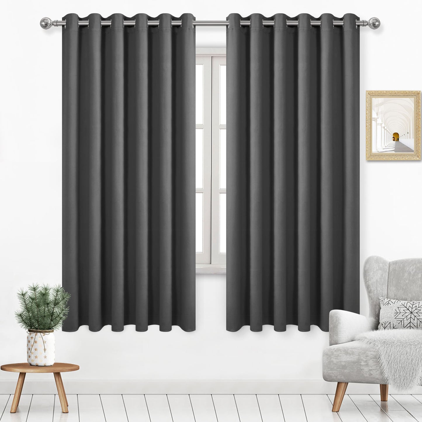 DWCN Grommet Blackout Curtains, Set of 2 Panels-6