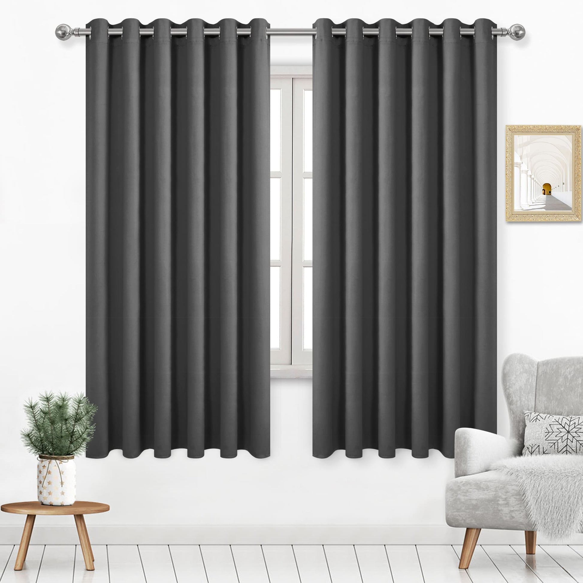 DWCN Grommet Blackout Curtains, Set of 2 Panels-6
