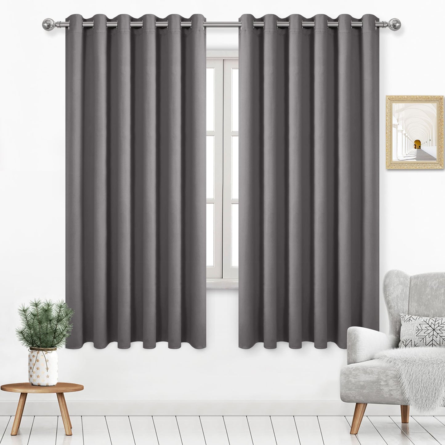 DWCN Grommet Blackout Curtains, Set of 2 Panels-7