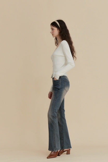 Dinut Vintage Washed Bootcut Denim-4