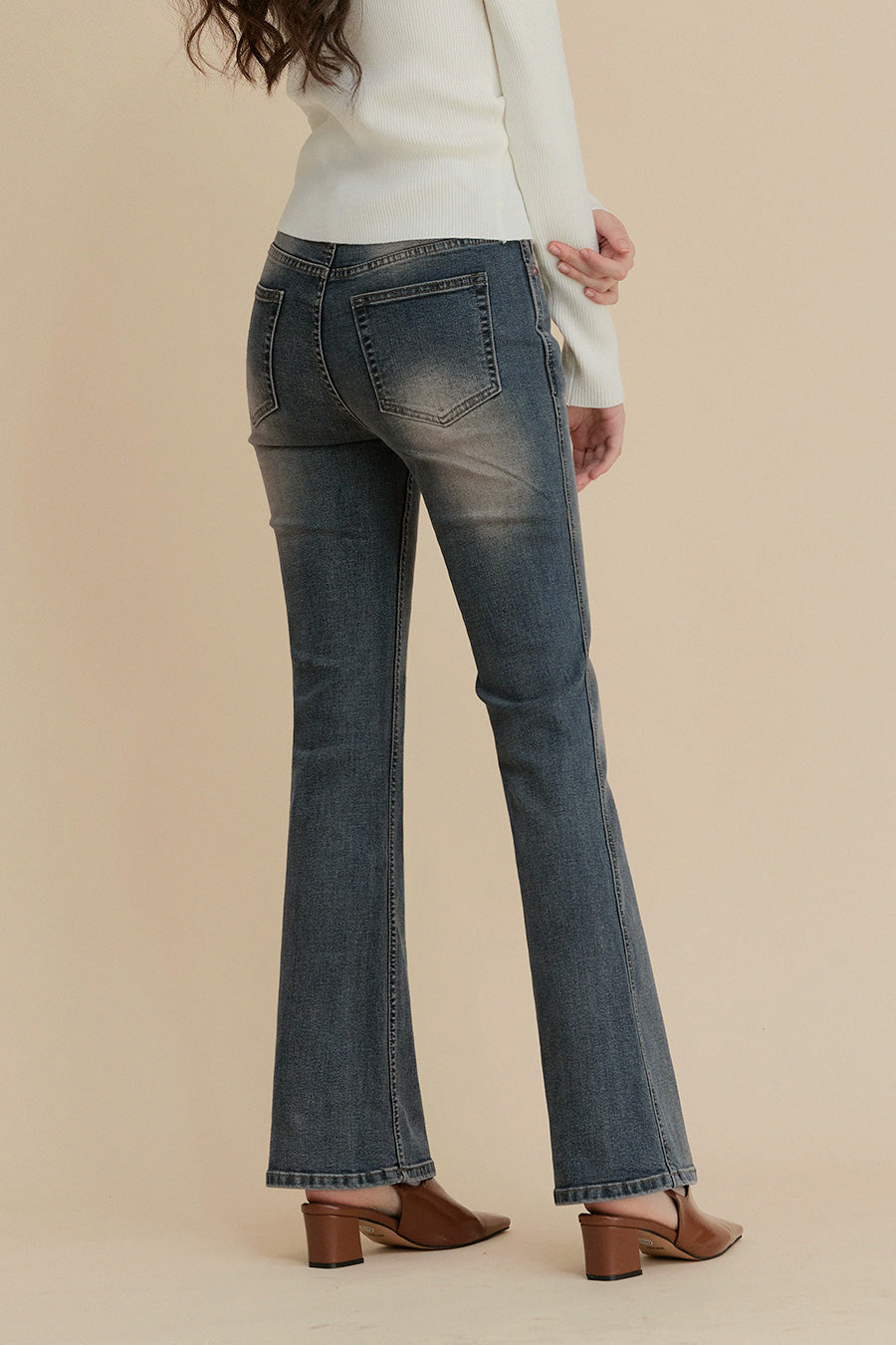 Dinut Vintage Washed Bootcut Denim-3