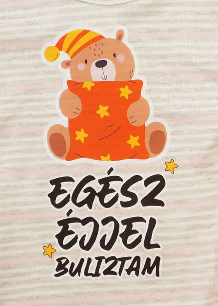 Feliratos rövid ujjú baba body-1