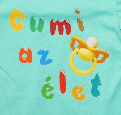 Feliratos rövid ujjú baba body-1