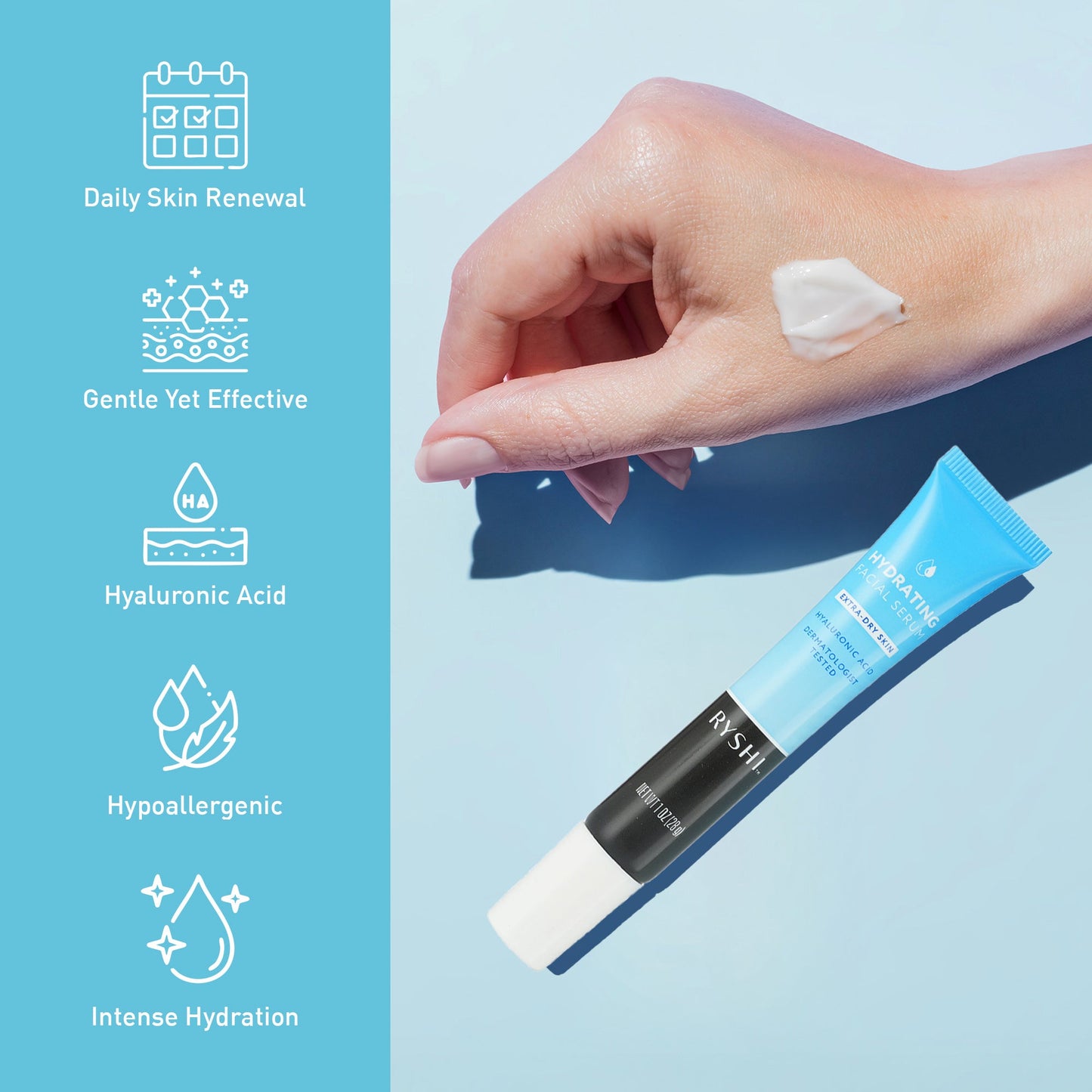 Hydrating Facial Serum – Deep Moisture for Extra Dry Skin | With Hyaluronic Acid | 1 oz (28 g)-1