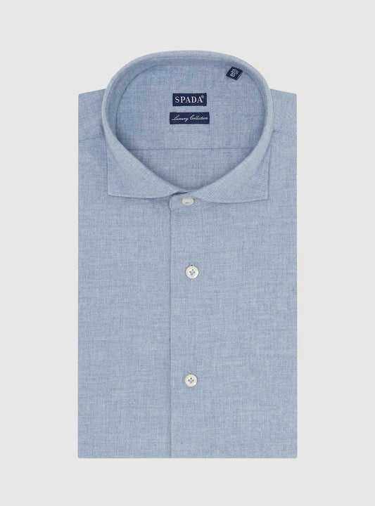 Camicia tinta unita in flanella-0