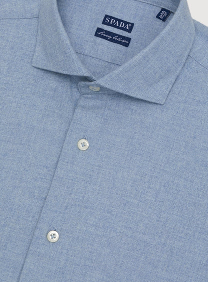 Camicia tinta unita in flanella-1