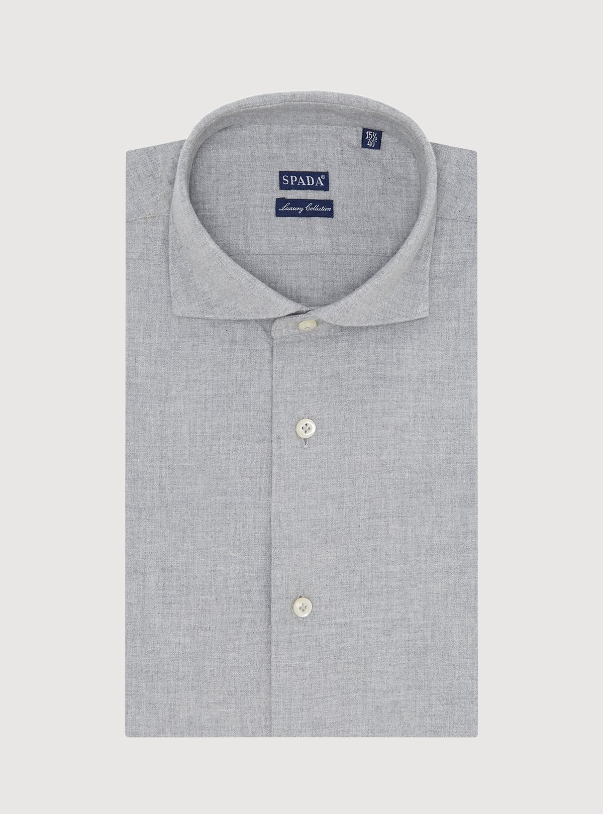 Camicia tinta unita in flanella-0