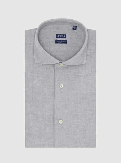 Camicia tinta unita in flanella-0