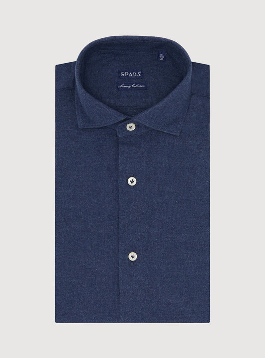 Camicia tinta unita in flanella-0