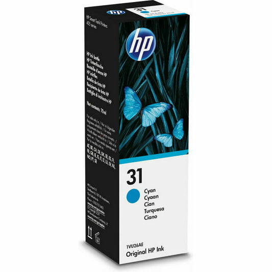 Ink for cartridge refills HP 31 70-ml Cyan Original Ink Bottle Cyan-0