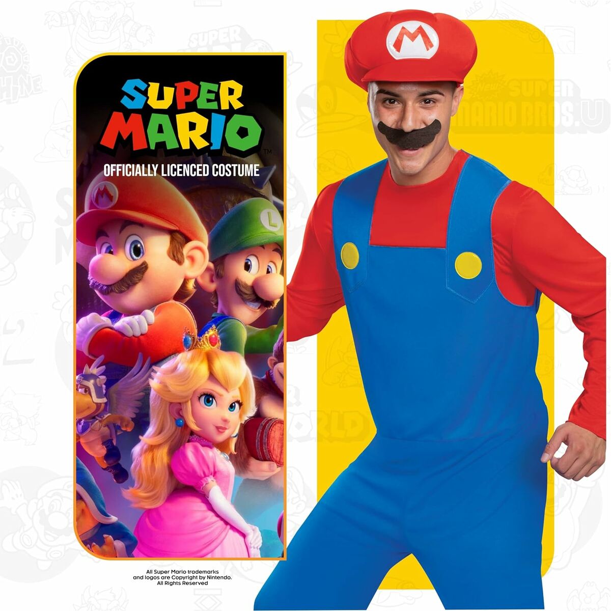 Costume for Adults Super Mario Lux 3 Pieces-1