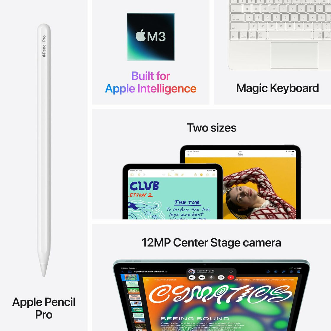 Tablet Apple 13" M3 8 GB RAM 1 TB Blue-8