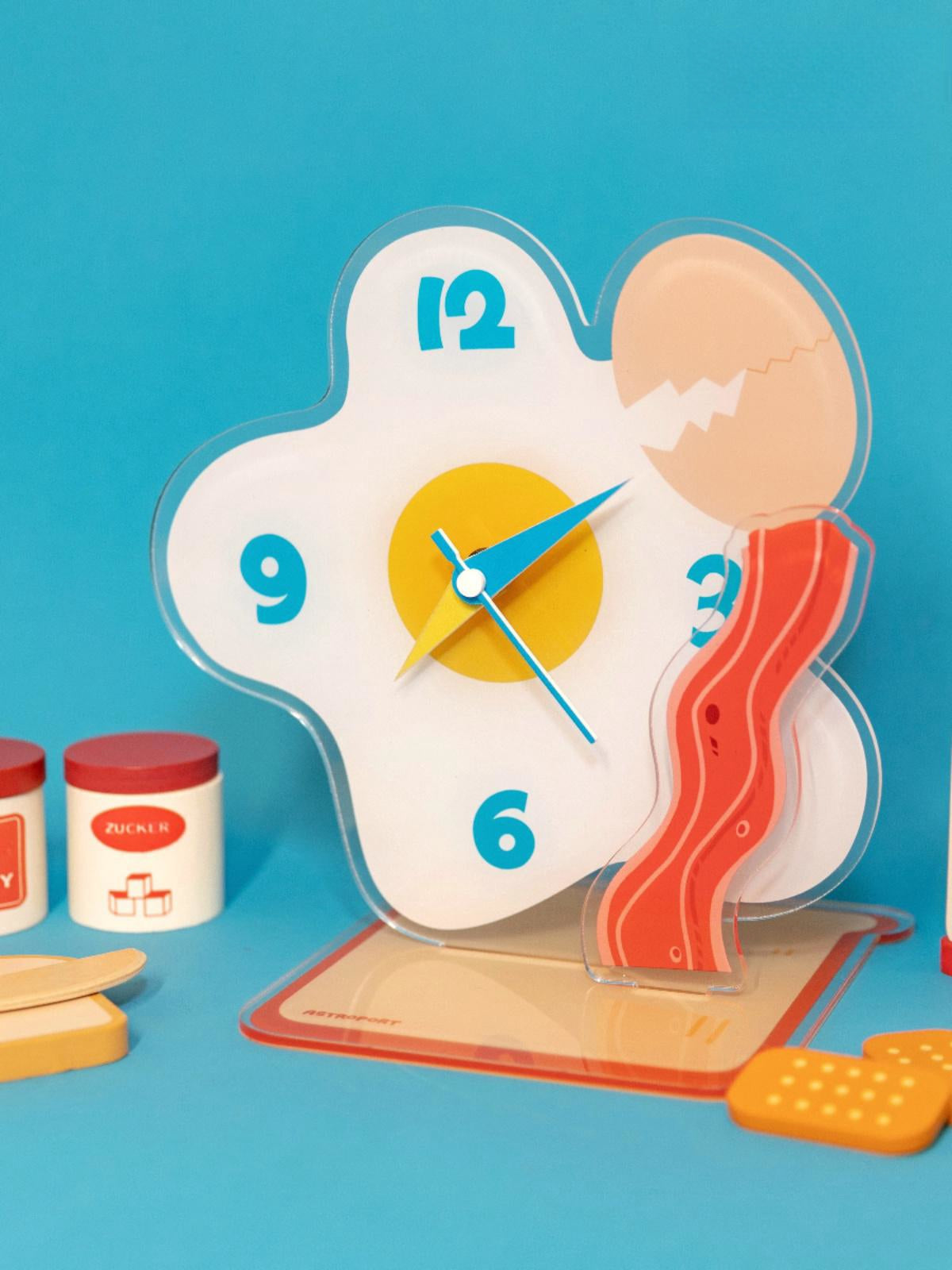 Egg Shaped Acrylic Desktop Clock-2