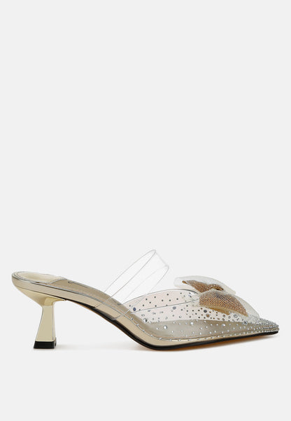 Freja Embellished Bow Kitten Heels-5