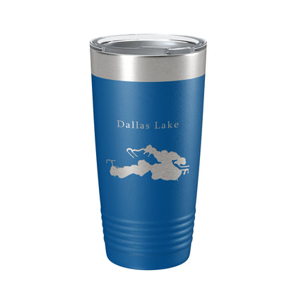 Dallas Lake Map Tumbler Travel Mug Insulated Laser Engraved Coffee Cup Indiana 20 oz-6