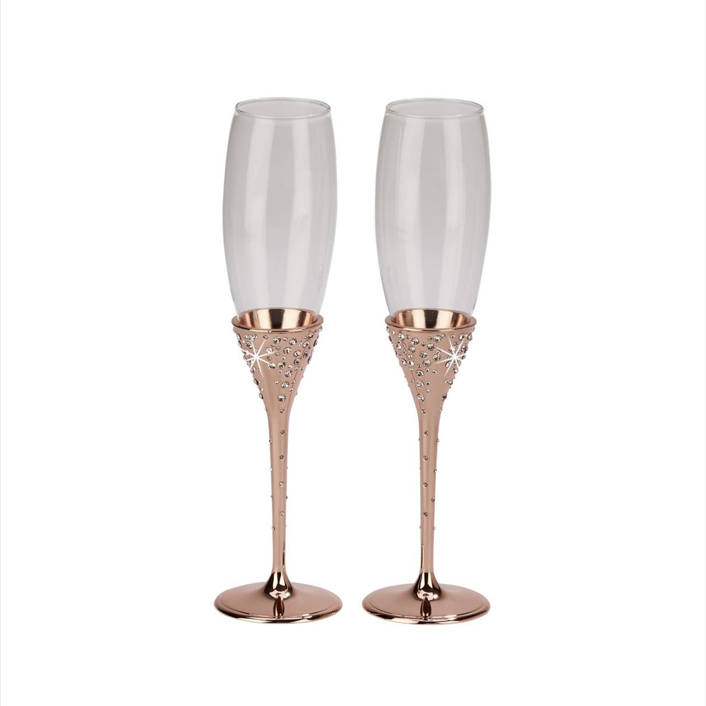 Galaxy Rose Gold Champagne Flutes Set-0