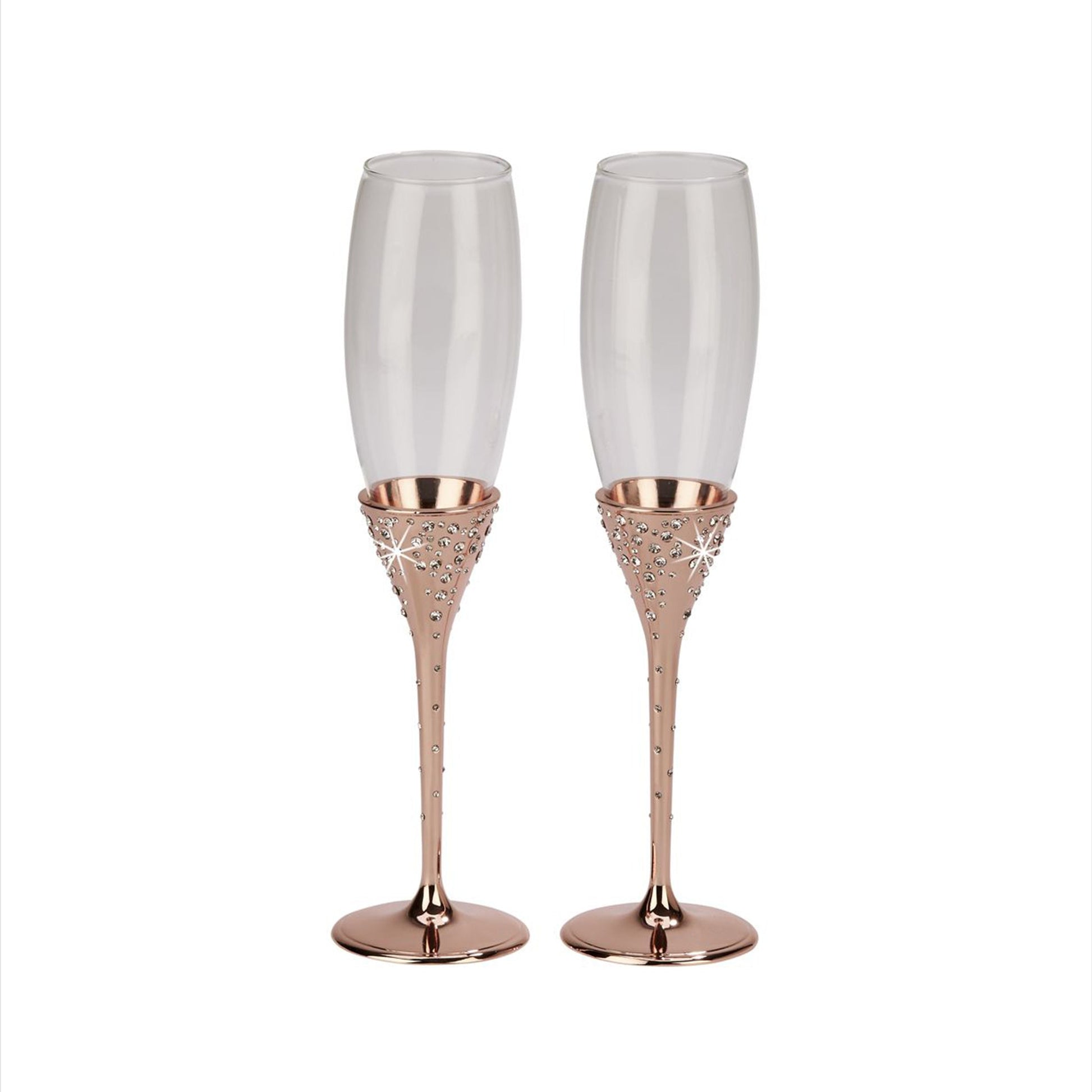 Galaxy Rose Gold Champagne Flutes Set-0