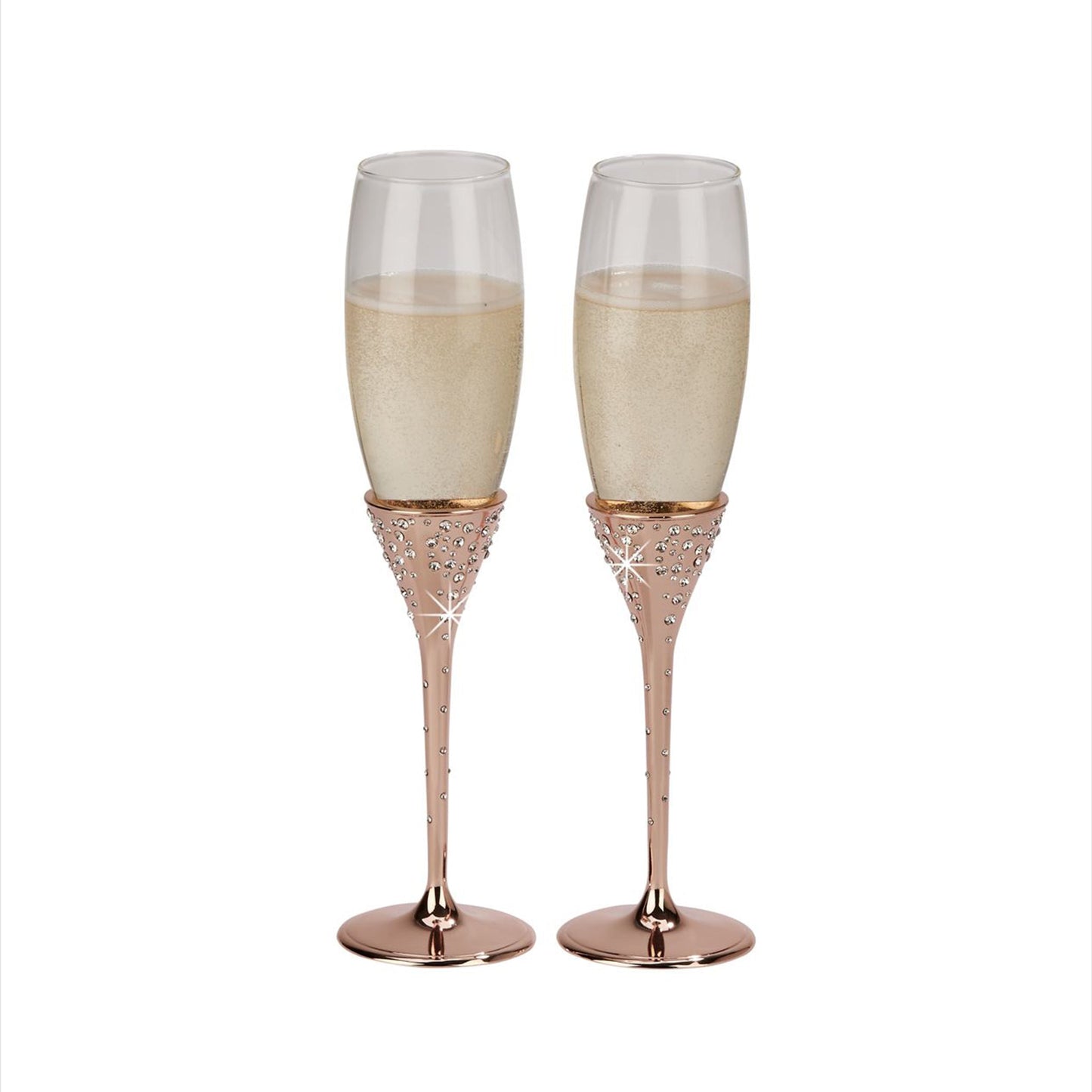 Galaxy Rose Gold Champagne Flutes Set-1
