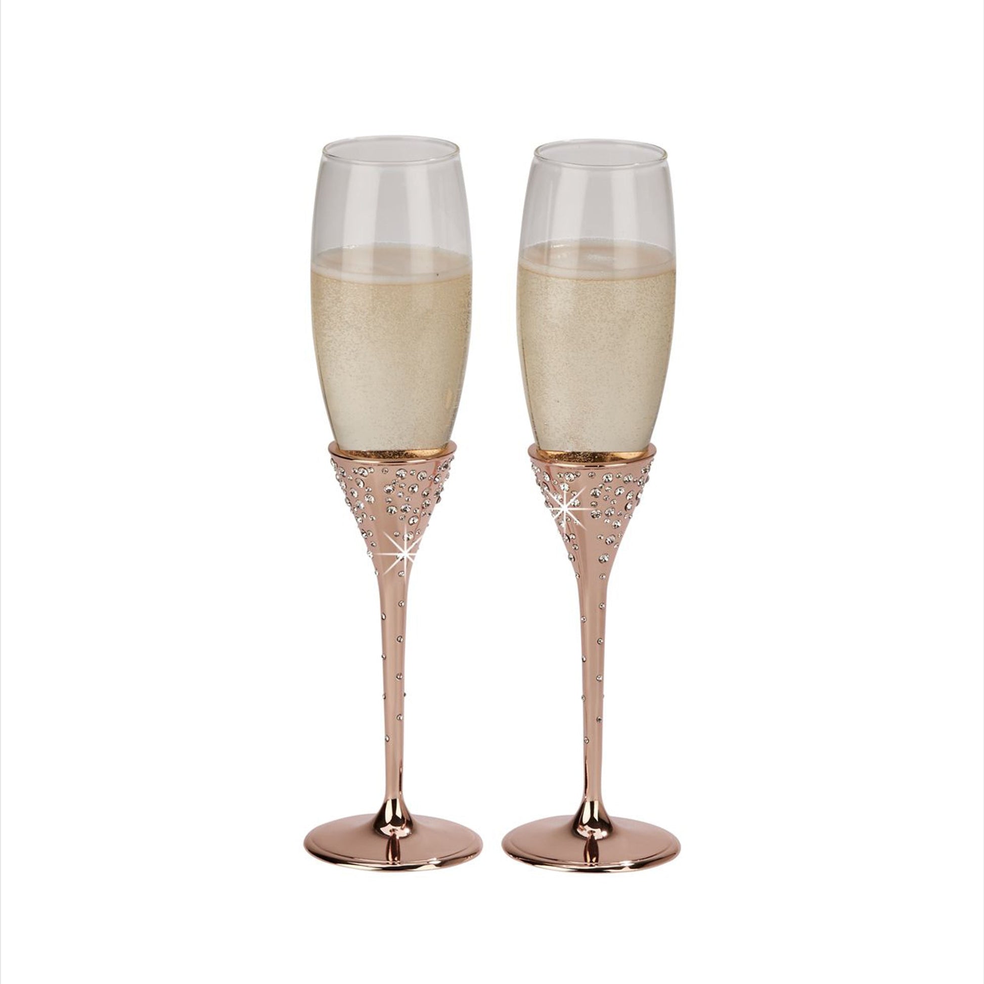 Galaxy Rose Gold Champagne Flutes Set-1