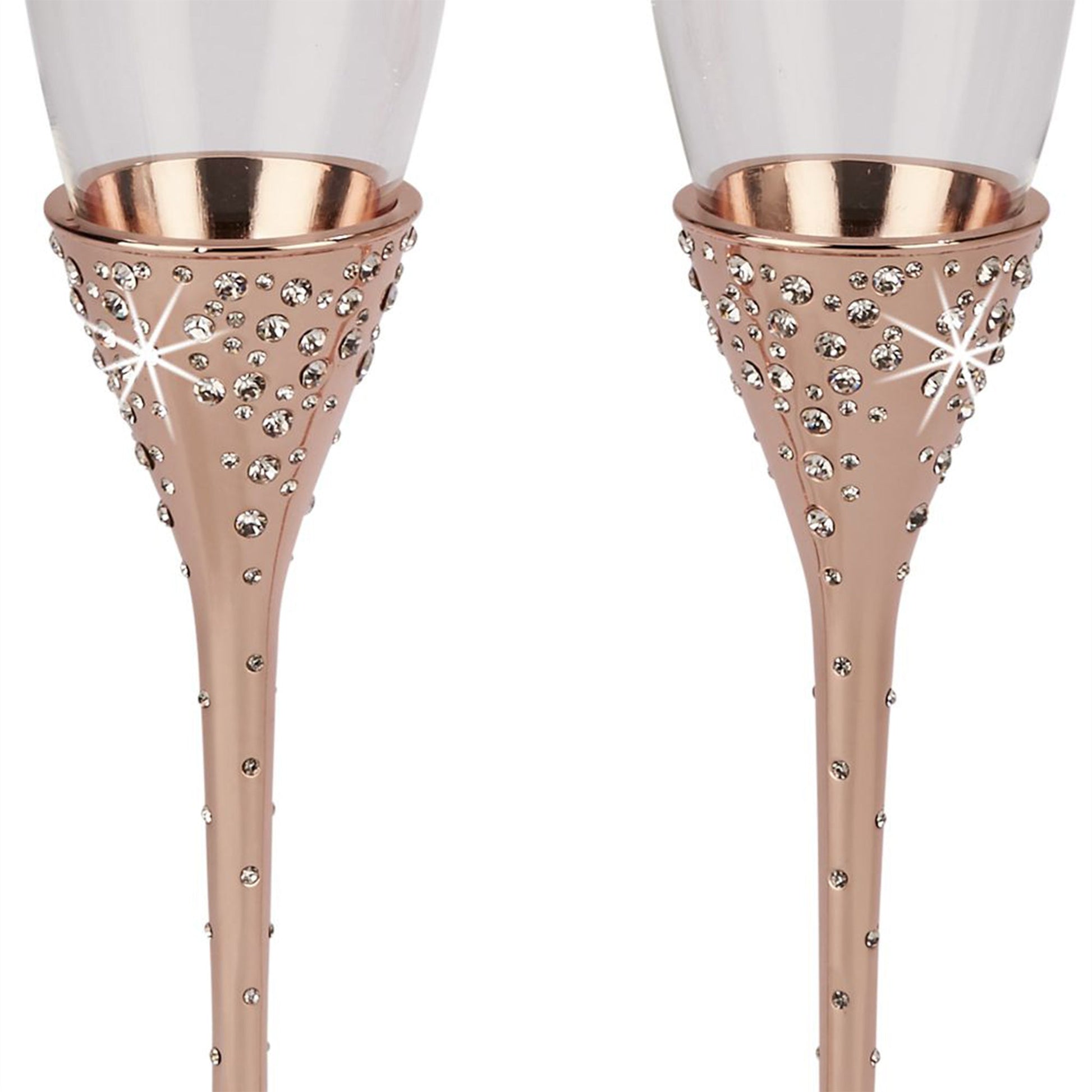 Galaxy Rose Gold Champagne Flutes Set-2