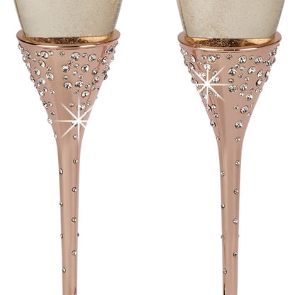 Galaxy Rose Gold Champagne Flutes Set-3