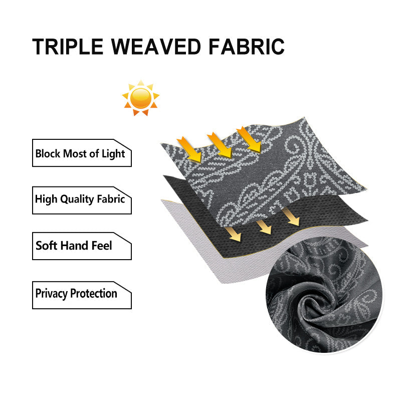 DWCN Ombre Blackout Curtains, Set of 2 Panels-3