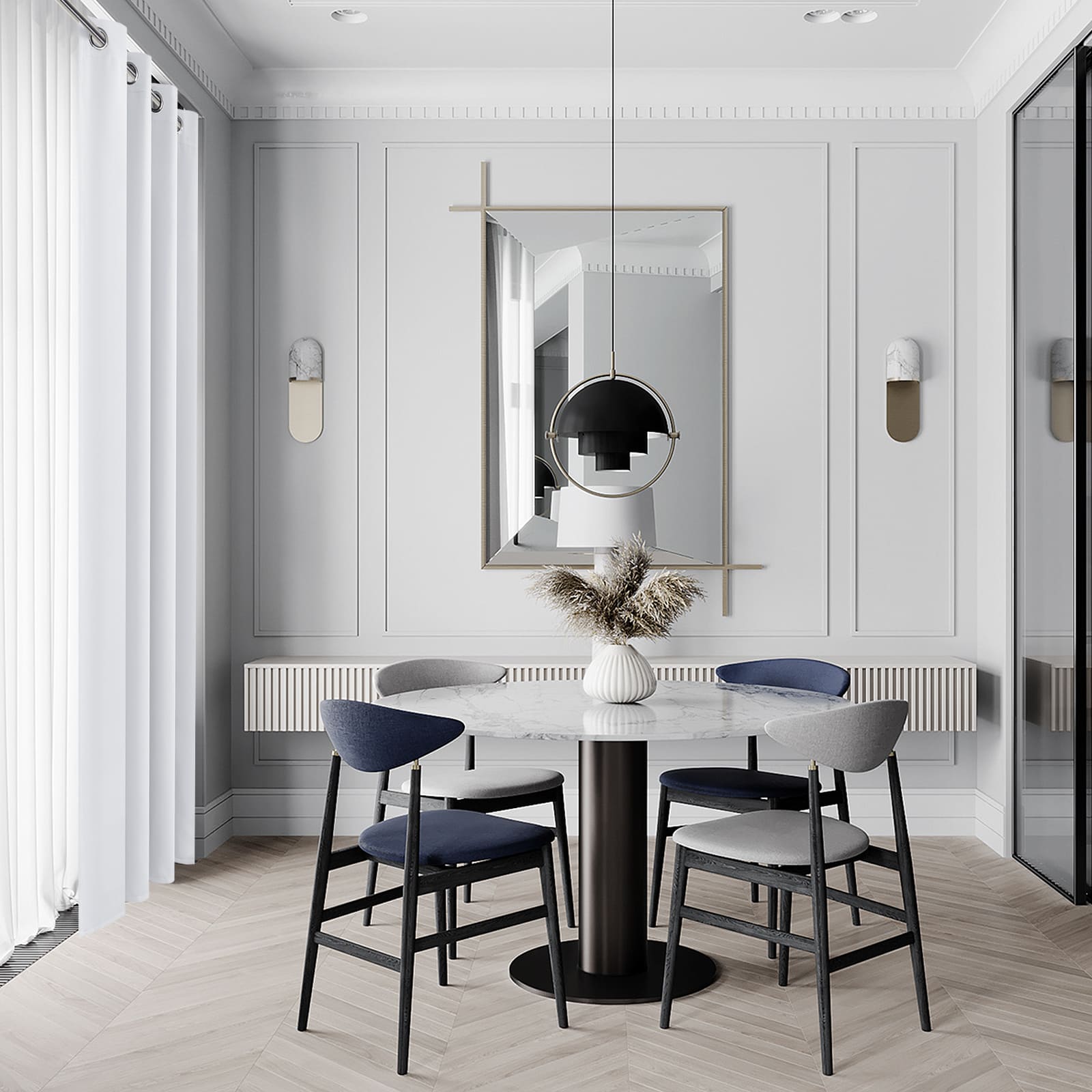 DWCN Grommet Blackout Curtains, Set of 2 Panels-1