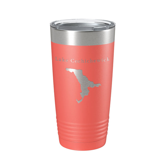Lake Cochichewick Map Tumbler Travel Mug Insulated Laser Engraved Coffee Cup Massachusetts 20 oz-20