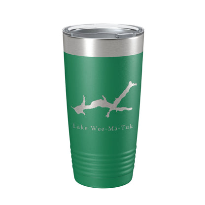 Lake Wee-Ma-Tuk Map Tumbler Travel Mug Insulated Laser Engraved Coffee Cup Illinois 20 oz-9