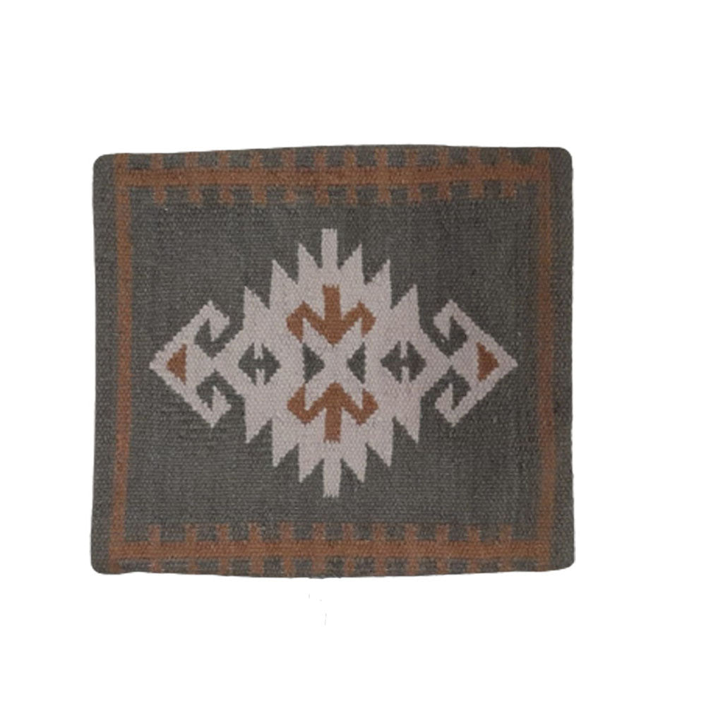 Kilim Handwoven Greyish Brown Cushion Cover-2