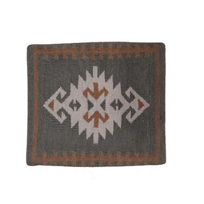 Kilim Handwoven Greyish Brown Cushion Cover-2