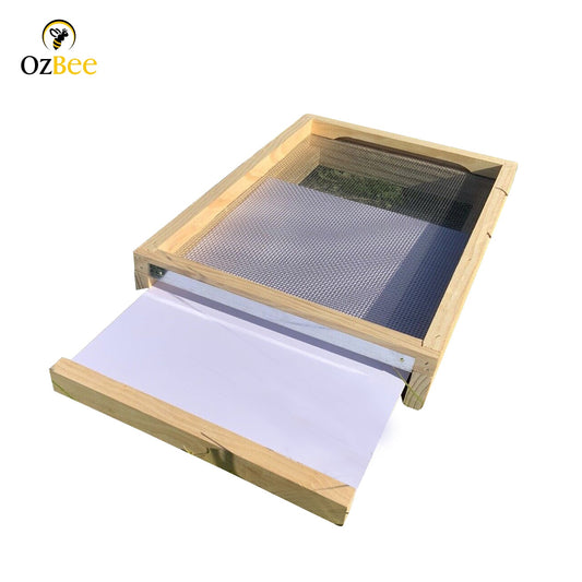 5 X 10F FRAME STAINLESS STEEL MESH BEE HIVE BOTTOM BASE BEEHIVE NZ PINE-0