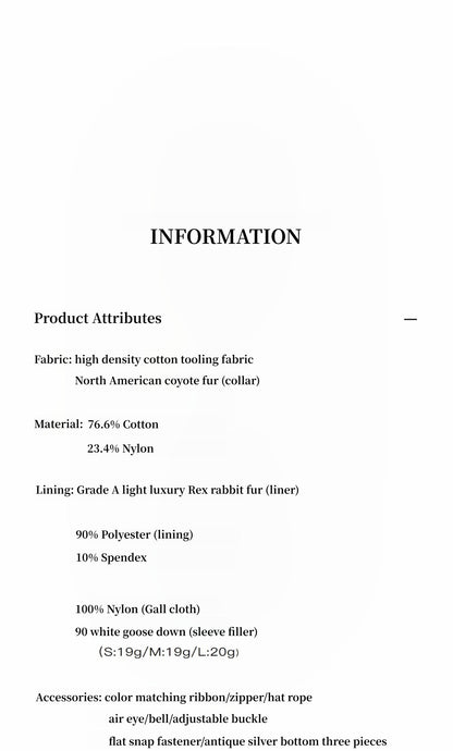 Fireladyfur Women's Hooded Goose Down Jacket with Removable Fur Collar"Impressionist"-2