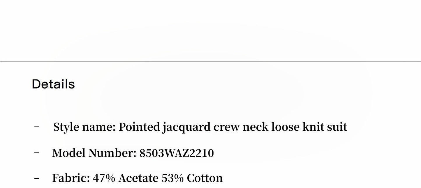 Customized Acetate Cotton Geometric Lines Knitted Suit-3