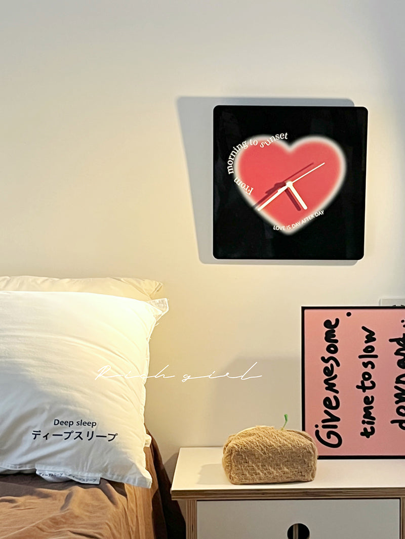 Heart-Shaped Acrylic Wall Clock-2