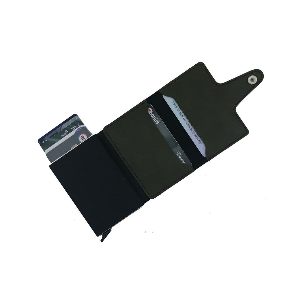 Konk - Synthetic Leather RFID Protection Pop-op Cardholder-1