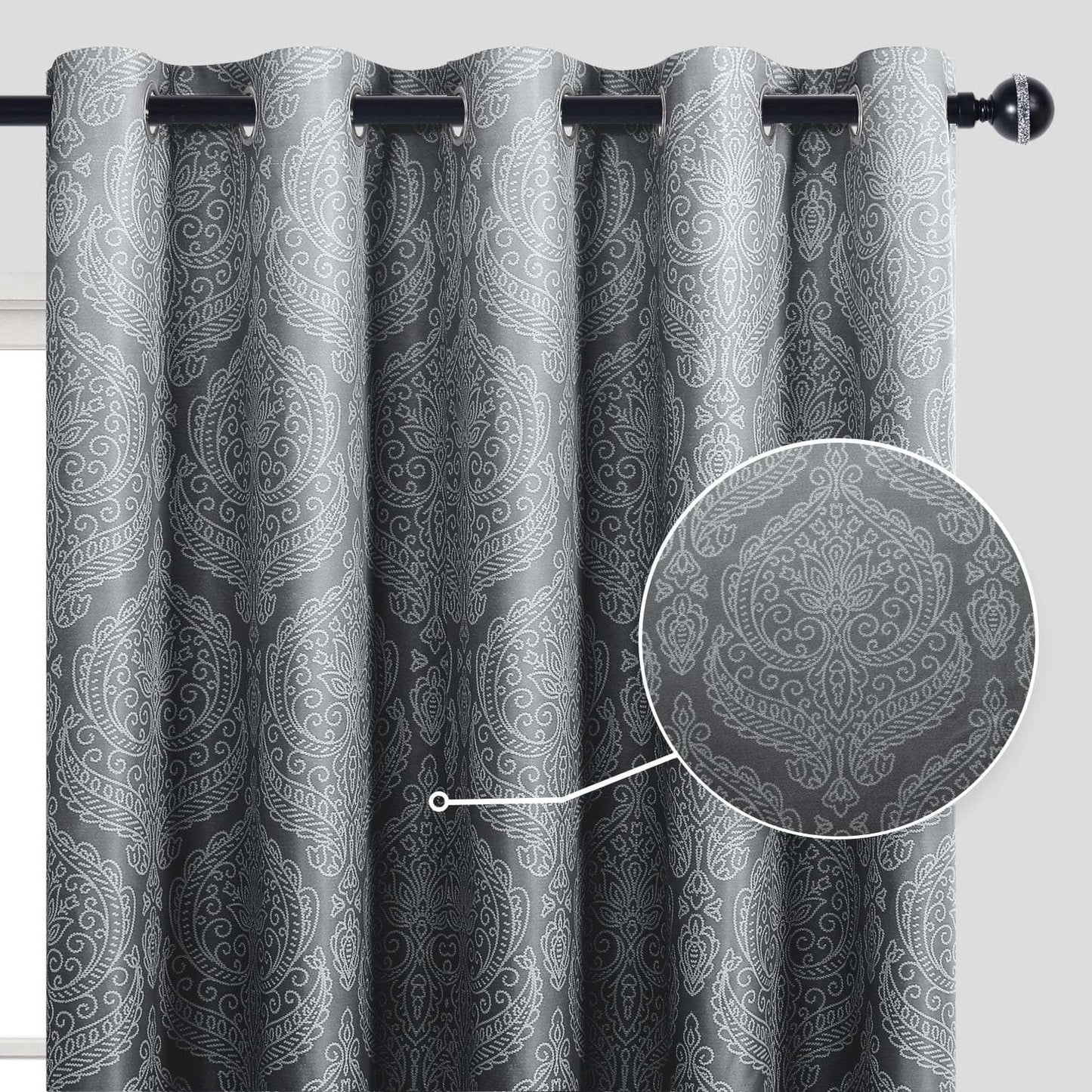 DWCN Ombre Blackout Curtains, Set of 2 Panels-1