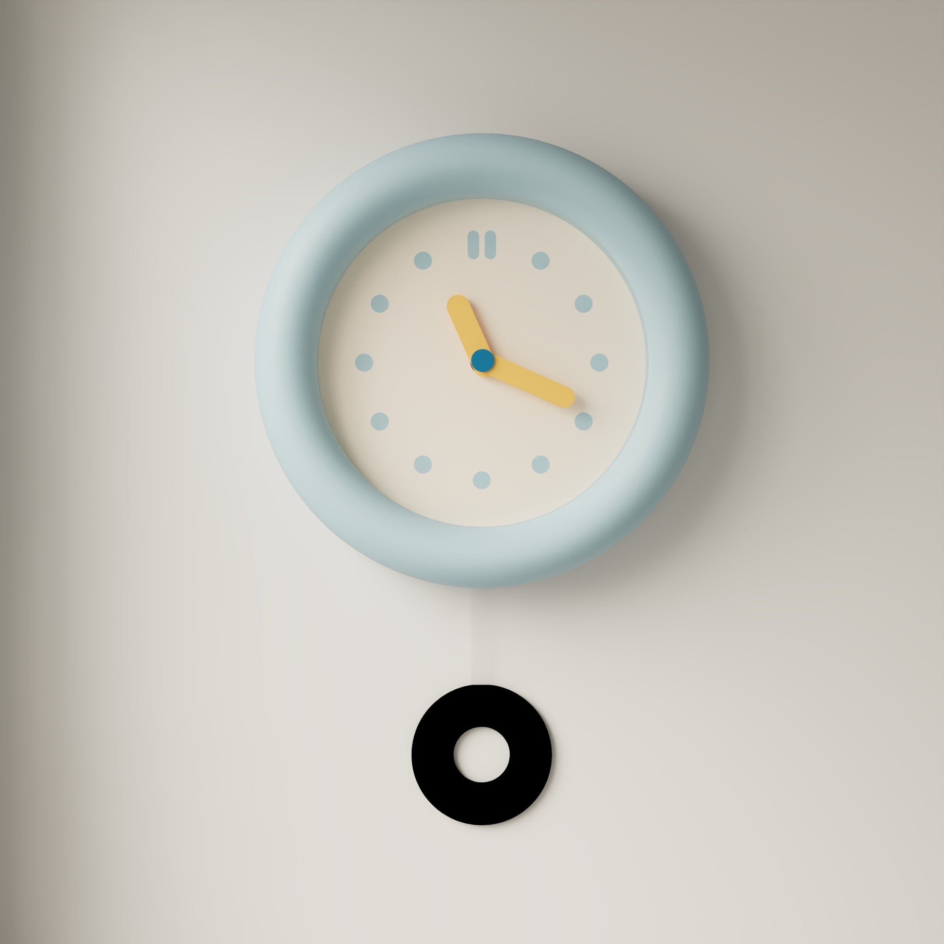 Baby Blue Wall Clock-0